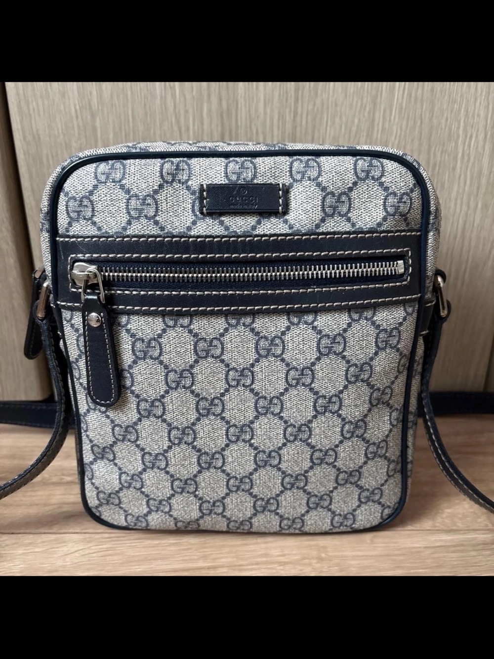 Gucci Navy Monogram Crossbody Bag